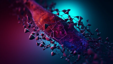 3d render of DNA molecule structure. Science and medical background.の素材