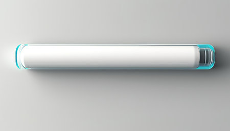 3d render of empty white tube on gray background. 3d illustrationの素材