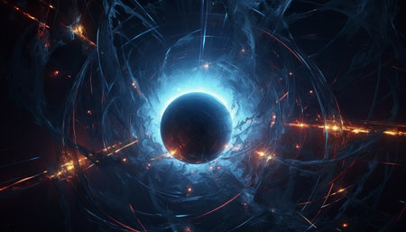 abstract fractal background a computer-generated 2D illustration, textureの素材