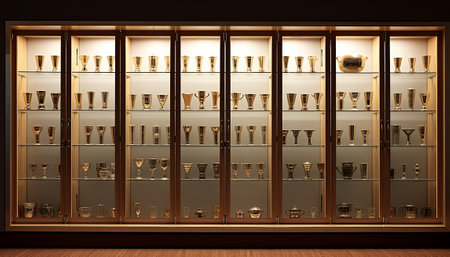 Luxury perfume bottles on the shelf in a luxury store.の素材