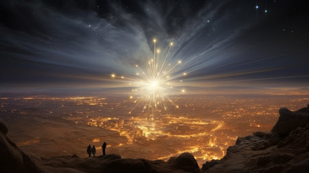 Fantasy alien planet. 3D illustration of a fantasy alien planet.の素材