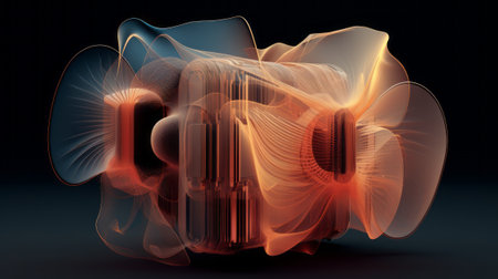 3D illustration of abstract fractal composition,digital art works.の素材