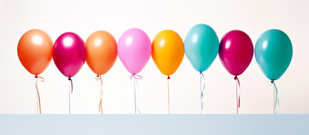 Colorful balloons on white background. Vector illustration. Eps 10.の素材