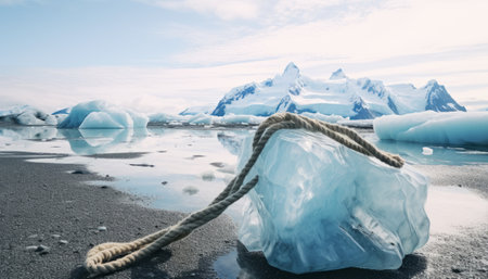 Icebergs and icebergs in Antarctica. Global warming concept.の素材