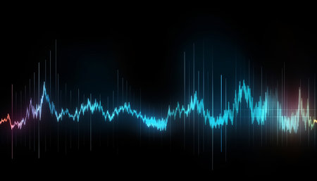 Abstract equalizer technology background. Sound wave equalizer technology background.の素材