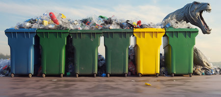 Garbage in the trash. Garbage dump. Close-up.の素材