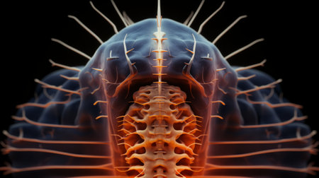 cancer cell or tumor in body, medical concept. 3d illustrationの素材