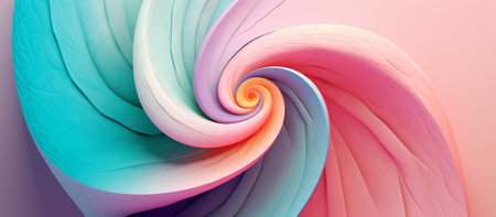 3d rendering, abstract colorful background, computer generated illustration, spiral designの素材