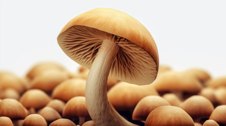 Mushroom isolated on a white background. 3d illustration.の素材