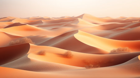 Desert sand dunes in the Sahara desert. 3d renderの素材