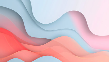 3D Wavy Background. Colorful Abstract Background. Vector Illustrationの素材