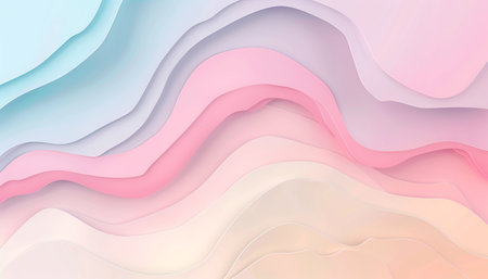 Abstract background with paper cut shapes in pastel colors. Vector illustrationの素材