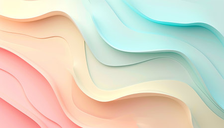 Abstract background with colorful paper cut shapes. 3d rendering, 3d illustration.の素材