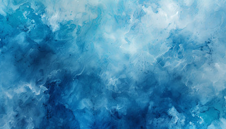 Abstract blue watercolor background. Texture of watercolor paint. Can be used as a background for your design.の素材