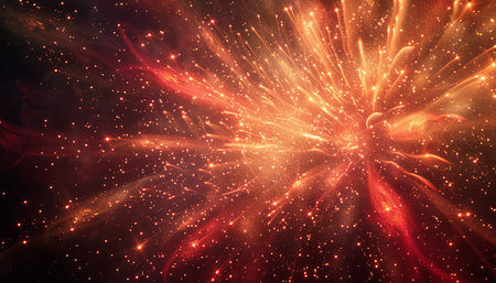 abstract firework background with some smooth lines in it (3d render)の素材