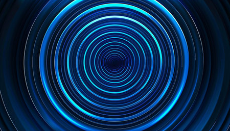 abstract blue background with spiral lines. 3d rendering - illustrationの素材