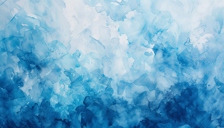 Abstract blue watercolor texture background. Watercolor hand painted background.の素材
