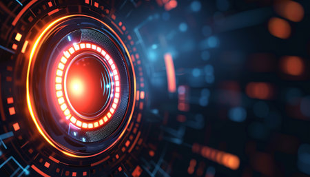 Futuristic HUD interface. Abstract technology background. 3d renderingの素材