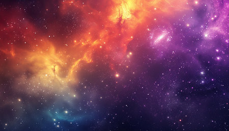 Cosmic space and stars, nebula and galaxy abstract background.の素材