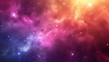 Cosmic space and stars, nebula and galaxy, abstract backgroundの素材