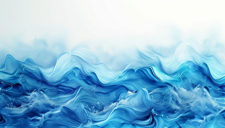 abstract blue watercolor background, computer generated illustration, 3D renderingの素材