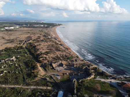 Aerial view of the ancient cityの写真素材