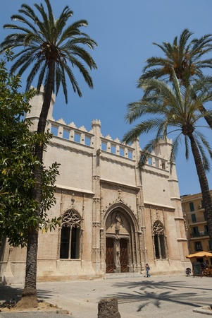 Old gothic building of exchange in Palma de Mallorca, Spainの写真素材