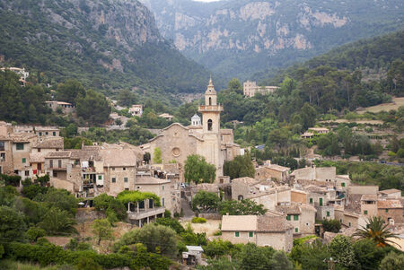 View on mountain village Valldemossa, Mallorca, Spainの写真素材