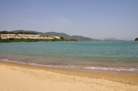 Discovery Bay is one of the most visited beaches on Lantau island in Hong Kongのeditorial素材