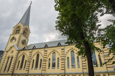 Evangelical-Lutheran Saint Peter and Paul's Cathedral in Moscow, Russiaの写真素材