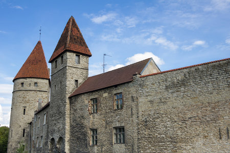 Towers of old Tallinn castle, ESTONIAのeditorial素材