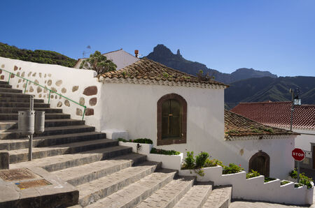 The mountain village of Tejeda in the centre of Gran Canaria, Canary islands, Spainの写真素材