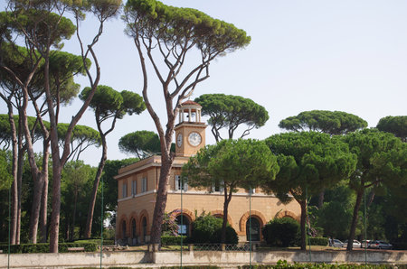 Villa Borghese - beautiful park in the historical center of Rome, Italyのeditorial素材