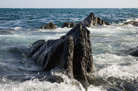 The coast of Atlantic ocean, Gran Canaria, Canary islands, Spainの写真素材