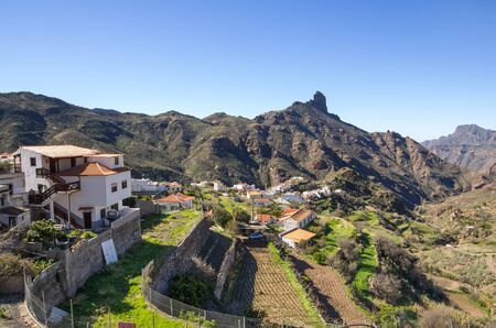 The mountain village of Tejeda in the centre of Gran Canaria, Canary islands, Spainの写真素材