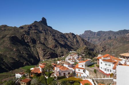 The mountain village of Tejeda in the centre of Gran Canaria, Canary islands, Spainの写真素材