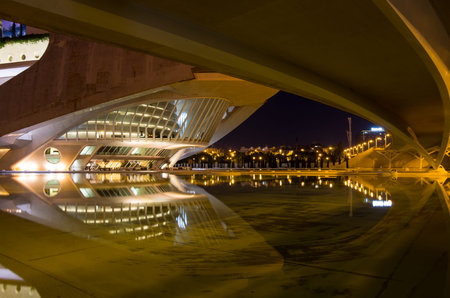 VALENCIA, SPAIN - OCTOBER 07, 2014: El Palau de les Arts Reina Sofia in the City of Arts and...