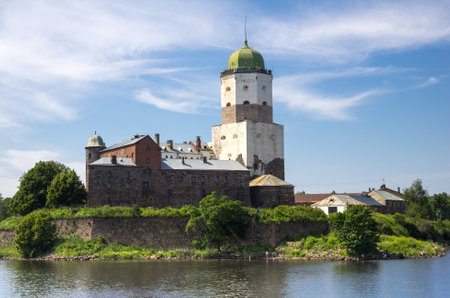 Old Swedish castle in Vyborg, Leningrad region, Russiaのeditorial素材