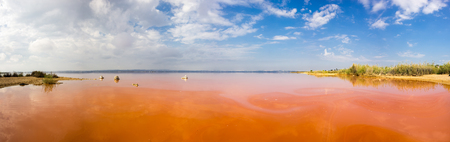 Salt lake, called  La Lagunas de la Mata, Torrevieja, Spainの写真素材