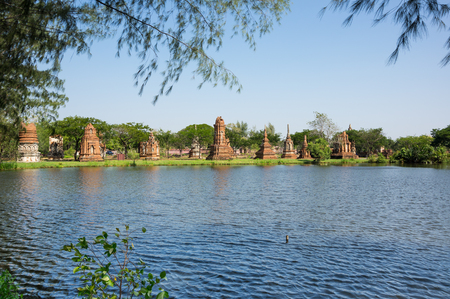 Temple in Ancient Siam (also known as Ancient City or Mueang Boran), Samut Prakan province, Thailandの写真素材