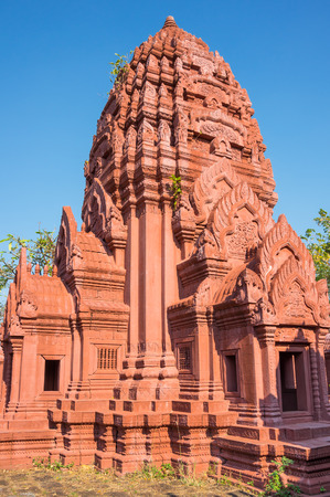Ruins of buddhist temple in Samut Prakan province, Thailandの写真素材