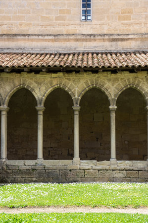 The Collegiate Church and Cloister in the centre of Saint-Emilion, Franceのeditorial素材