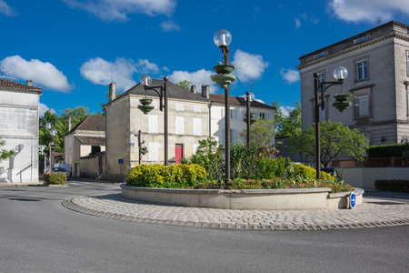 Old houses in french town Cognac. The town gives its name to one of the world's best-known types of brandyのeditorial素材