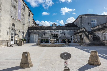 COGNAC, FRANCE - MAY 06, 2015: Old houses in french town Cognac. The town gives its name to one of the world's best-known types of brandyのeditorial素材