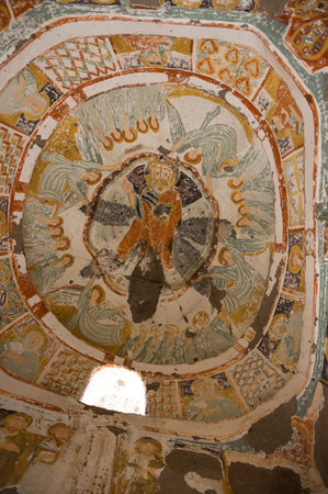 Church from the Byzantine period built by the Cappadocian Greeks in Ihlara valley, Turkeyのeditorial素材