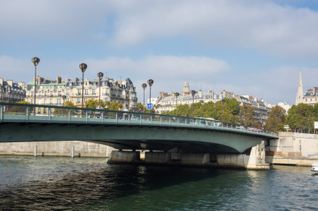 The river Seine in the historical centre of Paris, the capital and most popular city of Franceのeditorial素材