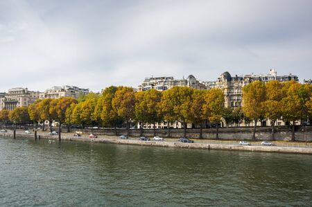The river Seine in the historical centre of Paris, the capital and most popular city of Franceの写真素材