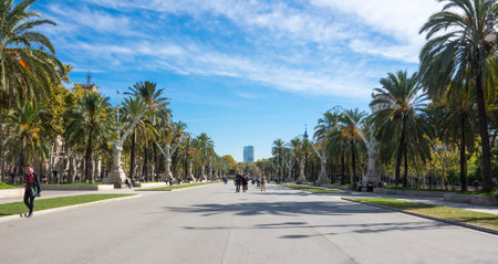 BARCELONA, SPAIN - OCTOBER 22, 2015: Urban view of Barcelona, the capital city of the autonomous community of Catalonia in the Kingdom of Spainのeditorial素材