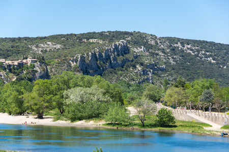 Panoramic view of Ardeche river, south-central Franceの写真素材
