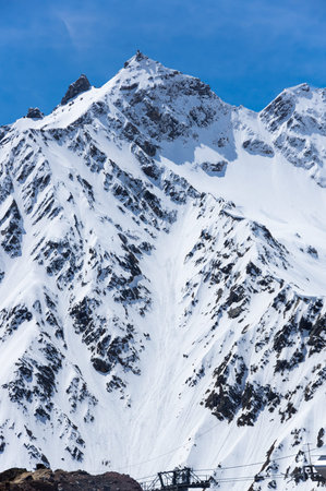 Panoramic view of the Caucasus mountains in Kabardino-Balkaria, Russia